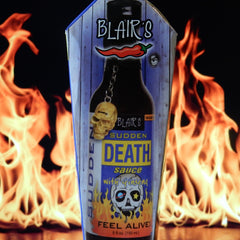 Blair's Sudden Death Hot Sauce with Ginseng & Skull Key Chain