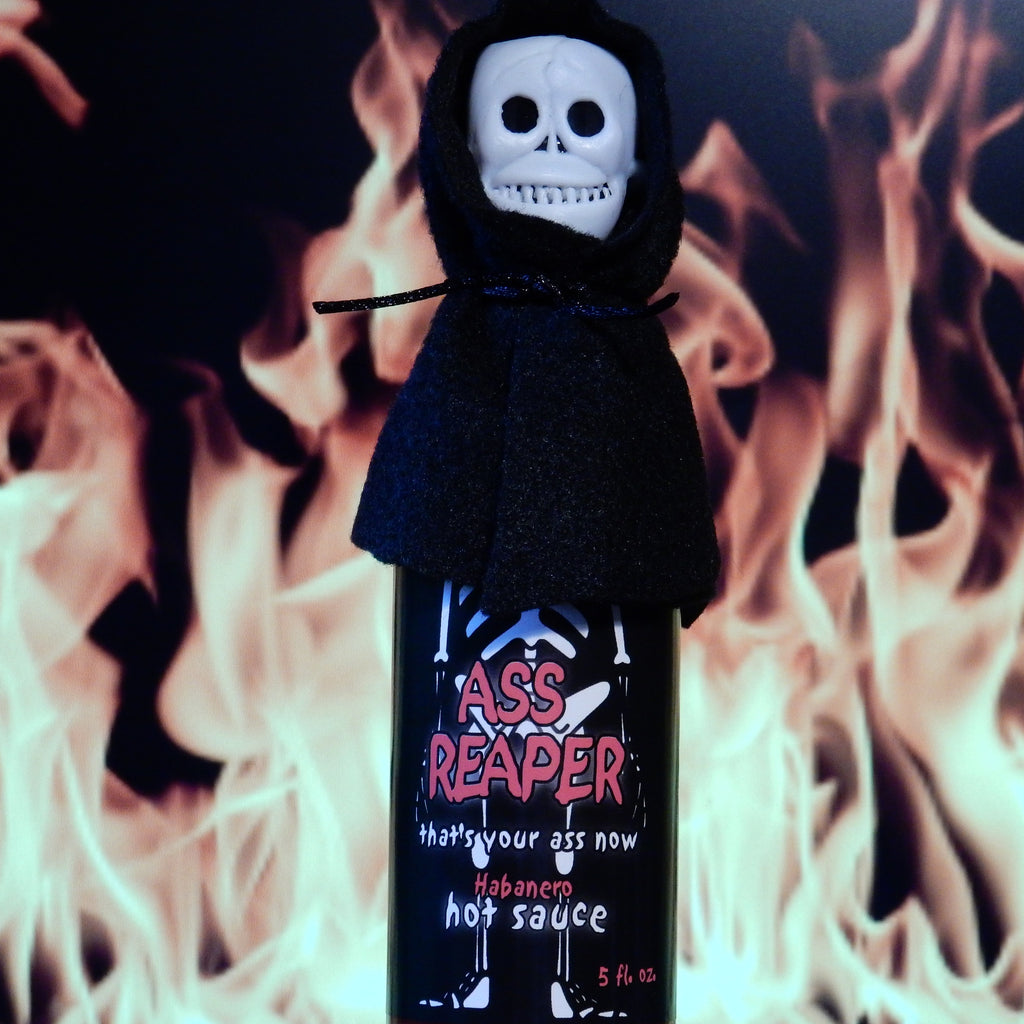 Ass Reaper With Skull And Cape Hot Sauce