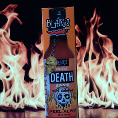 Blair's Pure Death Hot Sauce with Jolokia & Skull Key Chain