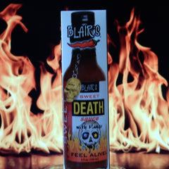 Blair's Sweet Death Hot Sauce with Mango & Skull Key Chain