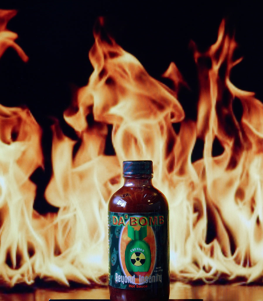 The four Da Bomb hot sauces
