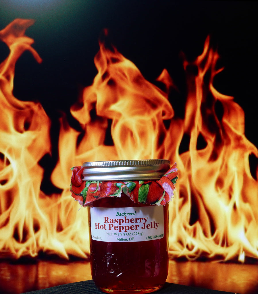 Backyard Raspberry Hot Pepper Jelly