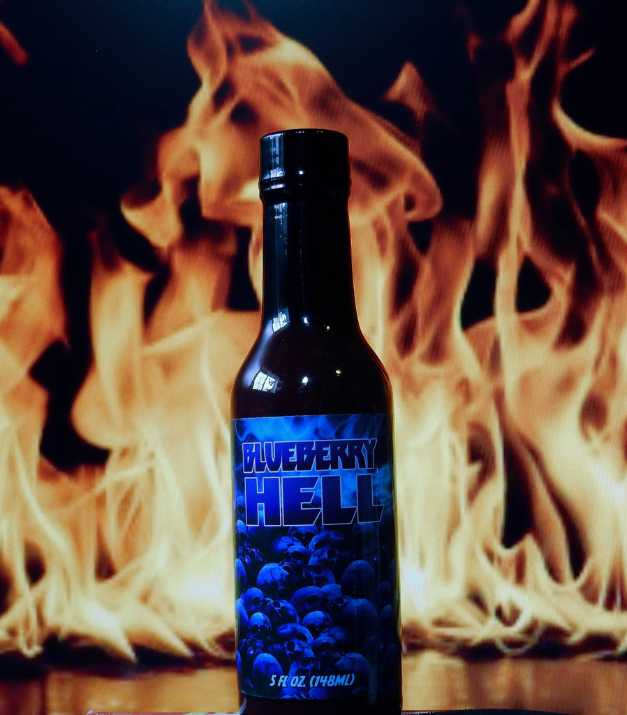 Hellfire Hot Sauce with the Carolina Reaper Blueberry Hell