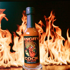 Angry Cock Hot Sauce | The Flaming Hoop Chilies - Order Hot Sauces Online